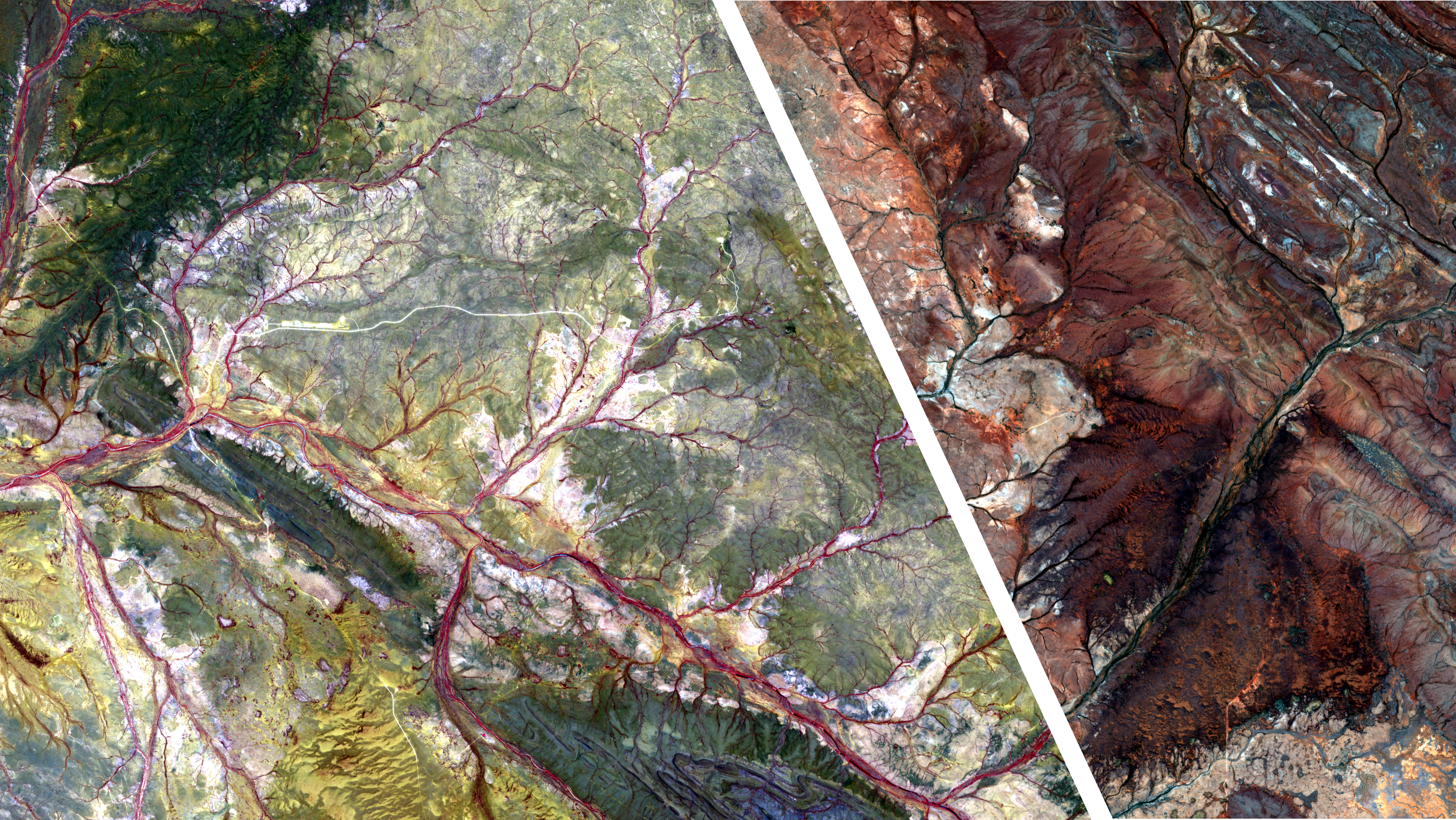 Composite picture from Sentinel satellite over the Gascoyne REE anomaly